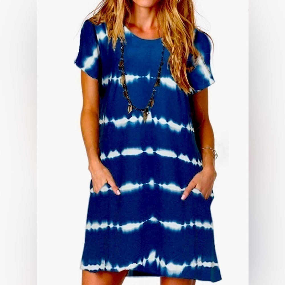 Tye Dye Tee Shirt Dress  - Alaster Queen -S